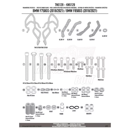 Bukócső BMW F 750 GS (18-23) / F 850 GS (18-23) GIVI