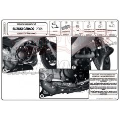 Bukócső Suzuki GSR 600 (06-11) GIVI