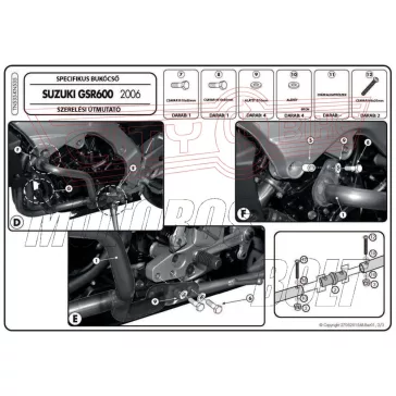 Bukócső Suzuki GSR 600 (06-11) GIVI