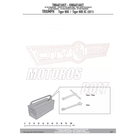 Bukócső felfogató szett TRIUMPH TIGER 800 / TIGER 800 XC / TIGER XR (2011) GIVI