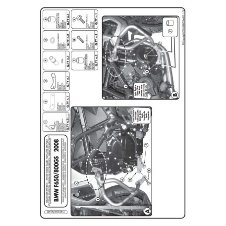 Bukócső BMW F 650 GS / F 700 GS (13-17) / BMW F 800 GS (08-17) GIVI