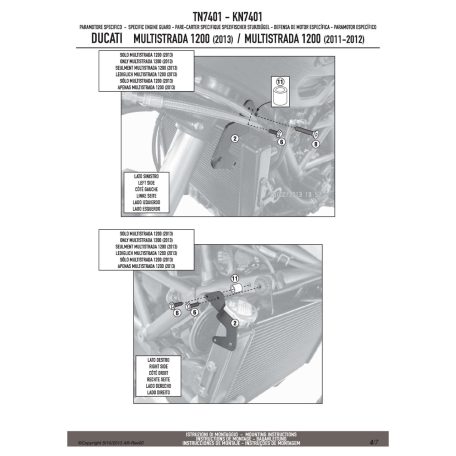 Bukócső DUCATI MULTISTRADA 1200 (11-14) GIVI