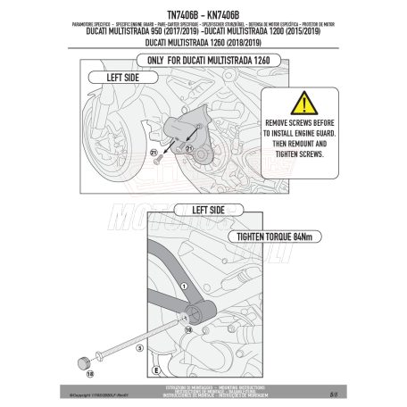 Bukócső Ducati Multistrada 950(2017-2018)/Ducati Multistrada950 S(2019-2021)/Ducati Multistrada 1200(2015-2018)/ Ducati Multistrada 1260 (2018-2020) GIVI