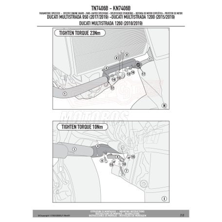 Bukócső Ducati Multistrada 950(2017-2018)/Ducati Multistrada950 S(2019-2021)/Ducati Multistrada 1200(2015-2018)/ Ducati Multistrada 1260 (2018-2020) GIVI