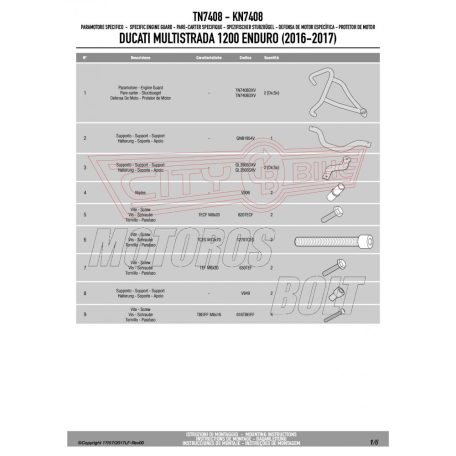 Bukócső Ducati Multistrada Enduro 1200 (2016-2018), Multistrada Enduro 1260 (19 > 21) GIVI