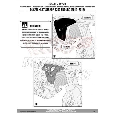 Bukócső Ducati Multistrada Enduro 1200 (2016-2018), Multistrada Enduro 1260 (19 > 21) GIVI