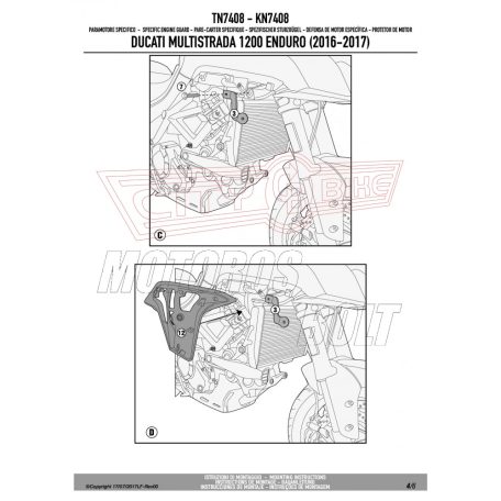 Bukócső Ducati Multistrada Enduro 1200 (2016-2018), Multistrada Enduro 1260 (19 > 21) GIVI