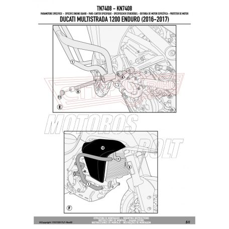 Bukócső Ducati Multistrada Enduro 1200 (2016-2018), Multistrada Enduro 1260 (19 > 21) GIVI