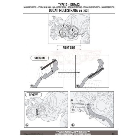Bukócső Ducati Multistrada V4 - V4 S (21 > 24) GIVI