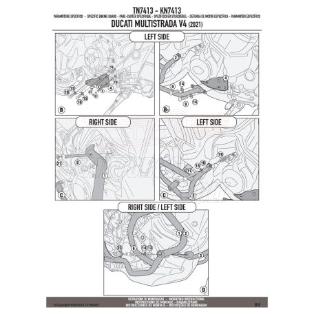 Bukócső Ducati Multistrada V4 - V4 S (21 > 24) GIVI