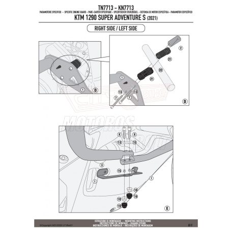 Bukócső KTM 1290 Super Adventure S (21 > 23) GIVI