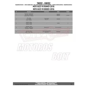   Bukócső Moto Guzzi V7 850 Stone / Special (2021-2026) / Moto Guzzi V7 III Stone (2017-2019) / Moto Guzzi V9 Roamer / V9 Bobber (2016-2024) GIVI