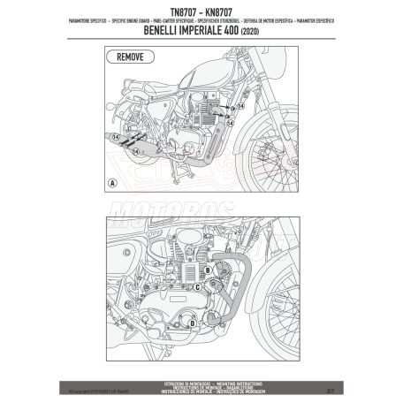 Bukócső Benelli Imperiale 400 2020 GIVI