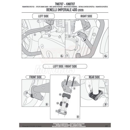 Bukócső Benelli Imperiale 400 2020 GIVI