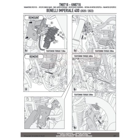 Bukócső Benelli Imperiale 400 (2020-2024) GIVI