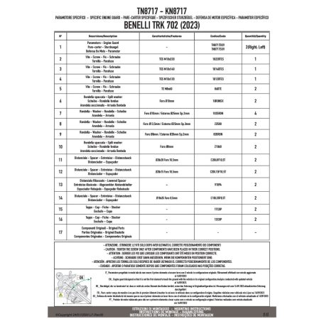 Bukócső BENELLI TRK702 (2023-2025), TRK702 X (2023-2025) GIVI