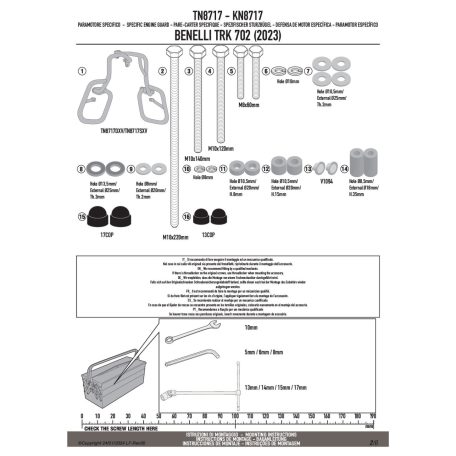 Bukócső BENELLI TRK702 (2023-2025), TRK702 X (2023-2025) GIVI