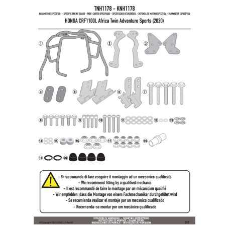 Felső bukócső HONDA CRF1100L Africa Twin Adventure Sports (2020-2023) GIVI