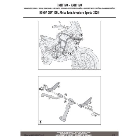 Felső bukócső HONDA CRF1100L Africa Twin Adventure Sports (2020-2023) GIVI