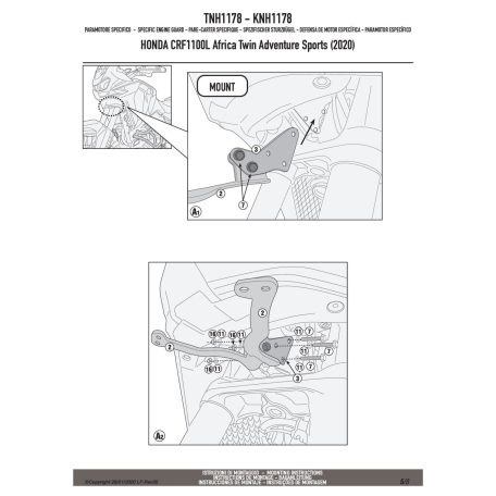 Felső bukócső HONDA CRF1100L Africa Twin Adventure Sports (2020-2023) GIVI