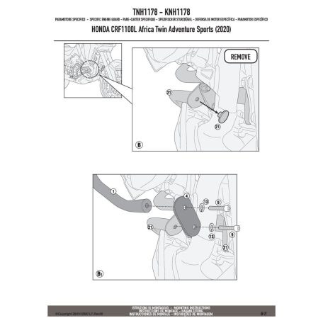 Felső bukócső HONDA CRF1100L Africa Twin Adventure Sports (2020-2023) GIVI