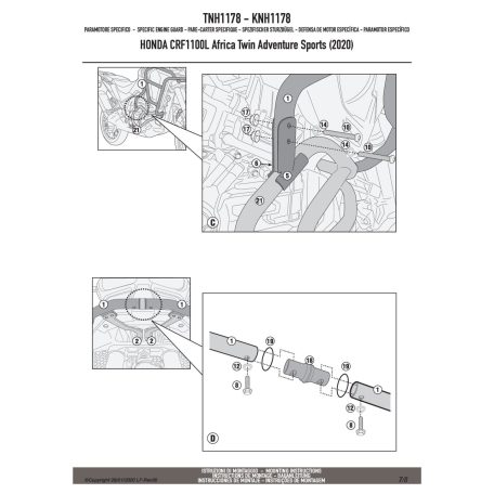 Felső bukócső HONDA CRF1100L Africa Twin Adventure Sports (2020-2023) GIVI