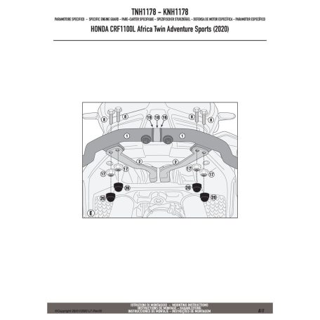 Felső bukócső HONDA CRF1100L Africa Twin Adventure Sports (2020-2023) GIVI