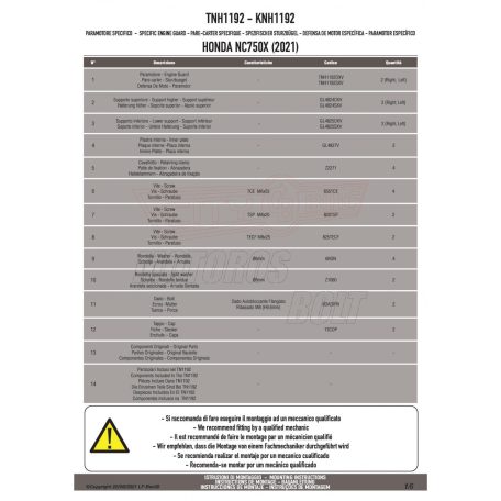 Felső bukócső HONDA NC 750 X (21 > 24) GIVI