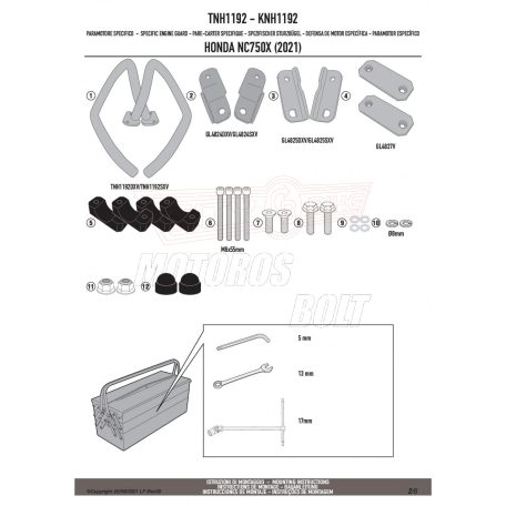 Felső bukócső HONDA NC 750 X (21 > 24) GIVI