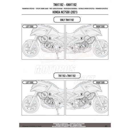 Felső bukócső HONDA NC 750 X (21 > 24) GIVI