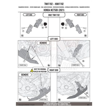 Felső bukócső HONDA NC 750 X (21 > 24) GIVI