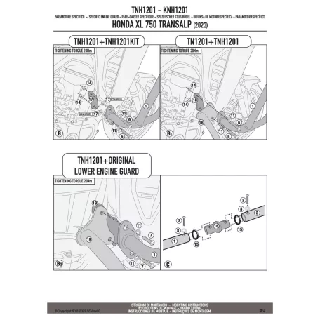 Felső bukócső HONDA XL 750 Transalp (2023-2025) GIVI