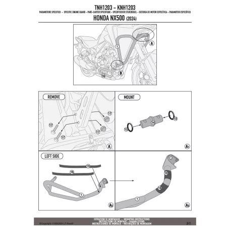 Felső bukócső HONDA NX 500 (2024-2025) GIVI