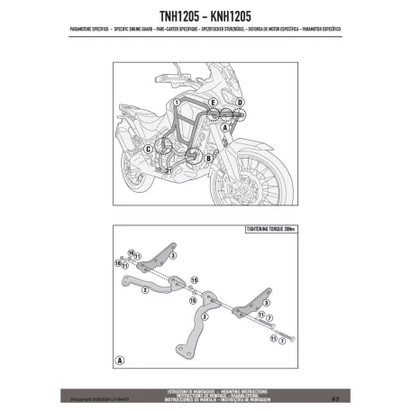 Felső bukócső HONDA CRF1100L Africa Twin Adventure Sports (2024-2025) GIVI
