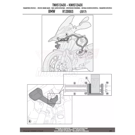 Felső bukócső GIVI TNH5214OX inox