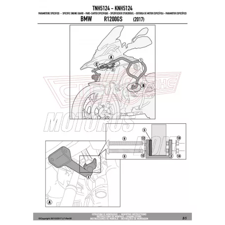 Felső bukócső BMW R 1200 GS (17 > 18) / R 1250 GS (2019-2023) GIVI