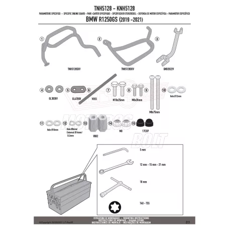Felső bukócső BMW R 1250 GS (19 > 23) GIVI