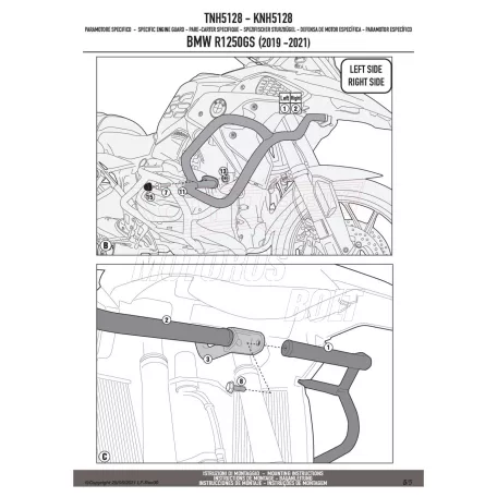 Felső bukócső BMW R 1250 GS (19 > 23) GIVI