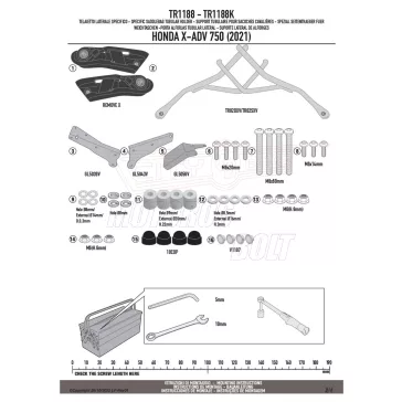 Oldaltáska tartó Honda X-ADV 750 (2021-2026) GIVI
