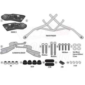Oldaltáska tartó YAMAHA MT-09 / MT-09 SP (21-23) GIVI