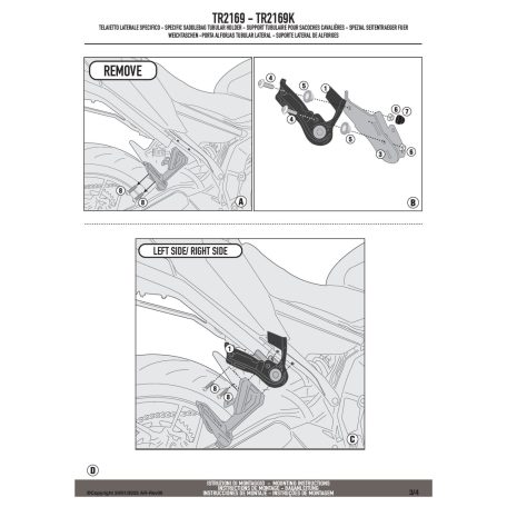 Oldaltáska tartó YAMAHA MT-09 (2024-2025) GIVI