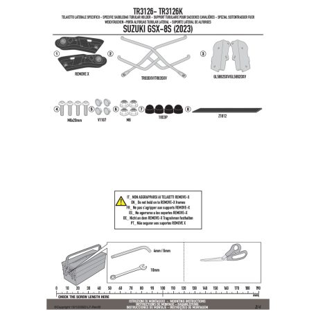 Oldaltáska tartó SUZUKI GSX-8R (2023-2025), SUZUKI GSX-8S (2023-2025) GIVI