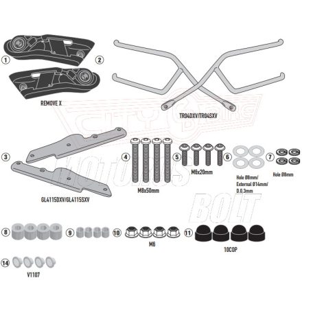 Oldaltáska tartó KAWASAKI Z900 (20-23) KAPPA