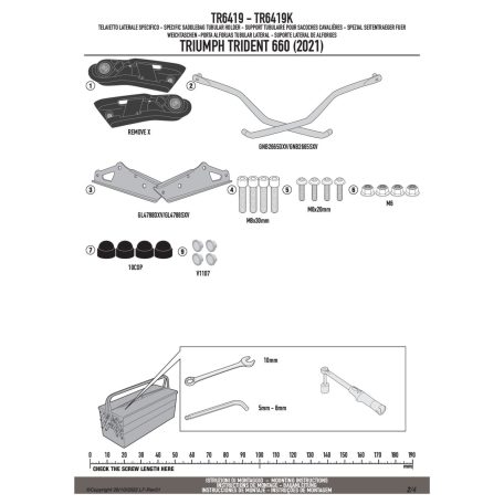 Oldaltáska tartó TRIUMPH Trident 660 (2021-2025) GIVI