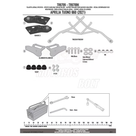 Oldaltáska tartó APRILIA Tuono 660 (2021-2026) / APRILIA RS 660 (2021-2026) GIVI