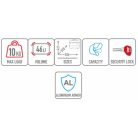 GIVI TRK46B Trekker – 46L Monokey hátsó és oldaldoboz fekete alumínium borítással