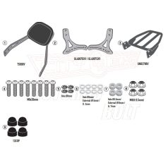 Háttámla + csomagtartó Honda CMX 1100 Rebel (21-24) GIVI