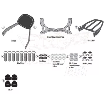 Háttámla + csomagtartó Honda CMX 1100 Rebel (21-26) GIVI