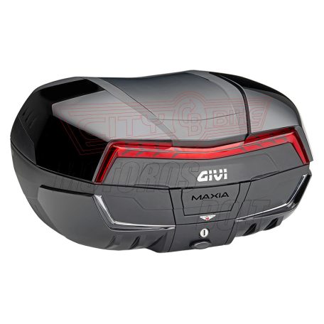 GIVI V58NNB MAXIA 5 – 58L Monokey® hátsó doboz - festett fekete + fekete fedél /piros prizma MonoKEY