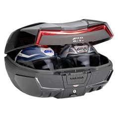   GIVI V58NNB MAXIA 5 – 58L Monokey® hátsó doboz - festett fekete + fekete fedél /piros prizma MonoKEY